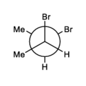 **The gauche interaction values for Me/Me, Me/Br and Br/Br are 3.3, 0.8 and 3.0 kJ·mol⁻¹, respectively. Among the following Newman projections, which is the *most stable conformation* of 2,3-dibromobutane?**