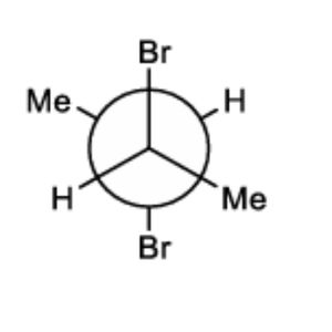 **The gauche interaction values for Me/Me, Me/Br and Br/Br are 3.3, 0.8 and 3.0 kJ·mol⁻¹, respectively. Among the following Newman projections, which is the *most stable conformation* of 2,3-dibromobutane?**